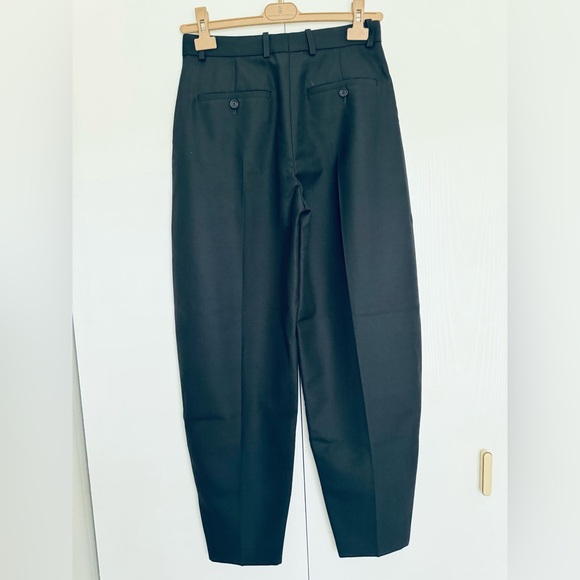 TOTEME Runway Black Barrel-Leg Trousers Eu 36 US 4 - Picture 10 of 17